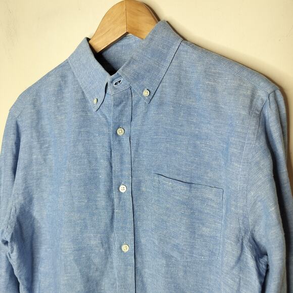 Banana Republic Linen Cotton Button Down Shirt Slim Fit - Picture 3 of 9